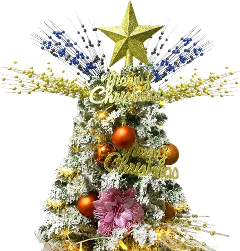 Vista 5 de Losris Decoración de tallos de bayas artificiales con purpurina para Navidad, palitos decorativos de cuentas, picks de Navidad, ramitas y ramas