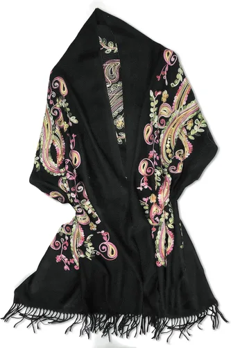 Vista 10 de Urban CoCo Chal Bordado con Borlas de Tamaño Grande para Mujer, Bufanda de Mujer