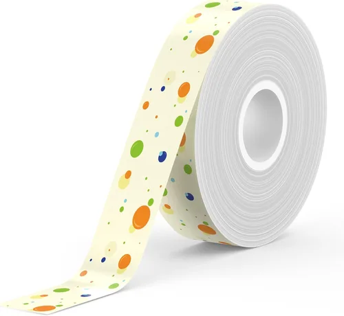 Vista 11 de SUPVAN E10 y E11 Cinta para Fabricante de Etiquetas, 15 mm × 6 m Cinta de etiquetas térmicas laminadas continuas genuinas, resistentes al agua y al