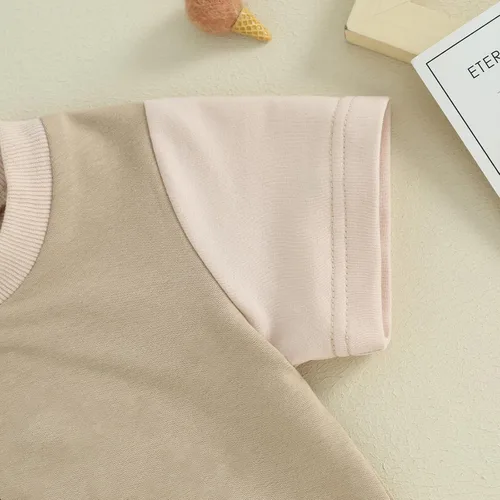 Vista 4 de Twopumpkin Verano Niño Niño Ropa de Bebé Camisetas de Manga Corta Top Y Pantalones Cortos Infantil Traje Neutral 6 9 12 18 24 Meses 2t