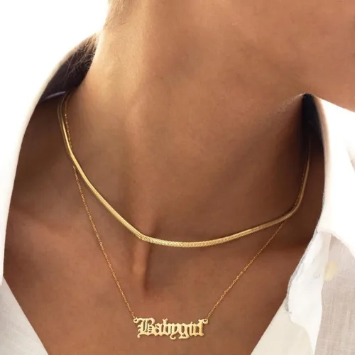 Vista 2 de Aretes de aro de bambú para mujer, de acero inoxidable, estilo de letra inglesa, estilo de los años 8090, accesorio para disfraz, conjunto de joyas