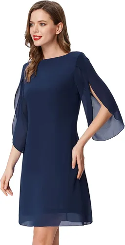 Vista 6 de GRACE KARIN - Vestido cóctel de gasa para mujer, vestido de fiesta para invitada de boda 2023