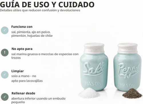 Vista 6 de Comfify - Salero y pimentero, diseño clásico de tarro, adorable jarro decorativo de estilo clásico, rústico, chic, hechos en cerámica resistente