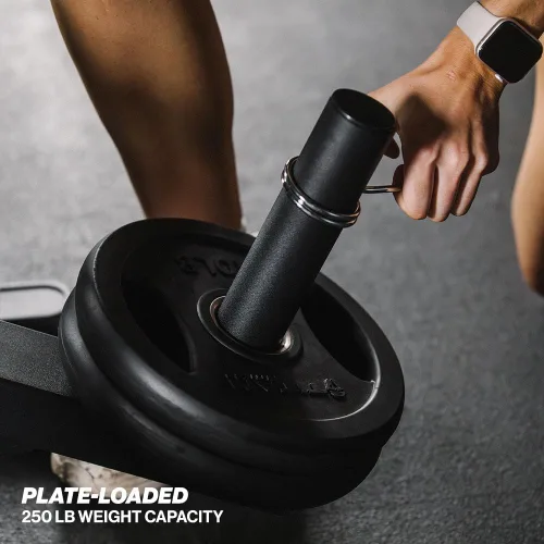 Vista 5 de Titan Fitness Máquina de ejercicios de abductor y aductor de cadera con carga en placa, clasificada 250 libras, máquina estabilizadora combinada