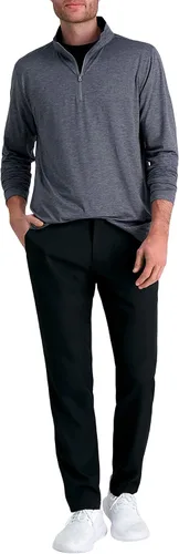 Vista 4 de Haggar Men's The Active Series Quarter Zip Heather Jersey