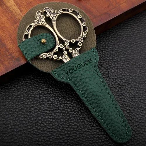 Vista 4 de YOUGUOM Tijeras de tejer con estuche, tijeras de ganchillo para roscar tijeras de coser para bordar, manualidades, punto de aguja, pequeñas tijeras