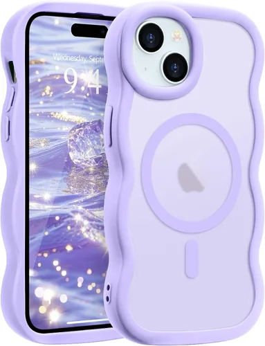 Vista 26 de Pepmune - Funda para iPhone 12 Pro Max con marco ondulado y estructura rígida, color mate claro, cubierta trasera unisex, compatible con Magsafe