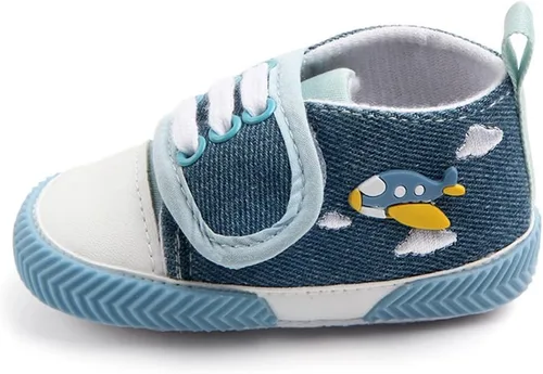 Vista 2 de OAISNIT - Zapatos de lona para bebé, zapatillas de deporte para niños y niñas suaves y antideslizantes para cuna