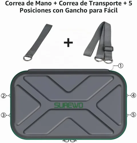 Vista 5 de Osmo Pocket 4/3 - Funda de transporte portátil para almacenamiento de viaje para DJI OSMO Pocket 4/3 Creator Combo Accesorios, bolsa de transporte