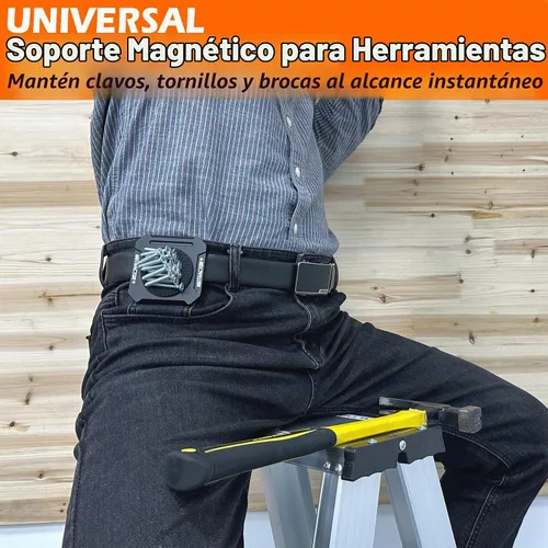 Vista 4 de MUTUACTOR Clip Magnético para Cinturón de Herramientas de Servicio Pesado, Φ2.2" Clip Magnético Antideslizante con Imán Fuerte para Cinturón