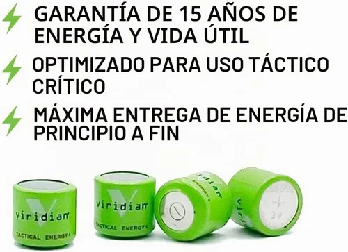 Vista 4 de Batería de Litio Viridian CR1 / 3N 3V (paquete de 4).