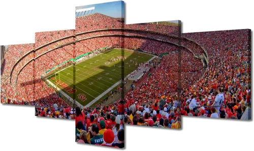Vista 14 de Arte de pared en lienzo de estadio Allegiant, arte de pared para sala de estar, equipo de fútbol americano, pintura moderna de Nevada Las Vegas