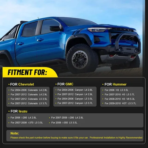Vista 2 de Conjunto de carcasa de termostato de aluminio compatible con Chevrolet Colorado 2004-2012, GMC CANYON 2004-2012, HUMMER H3 H3T 2006-2012, ISUZU