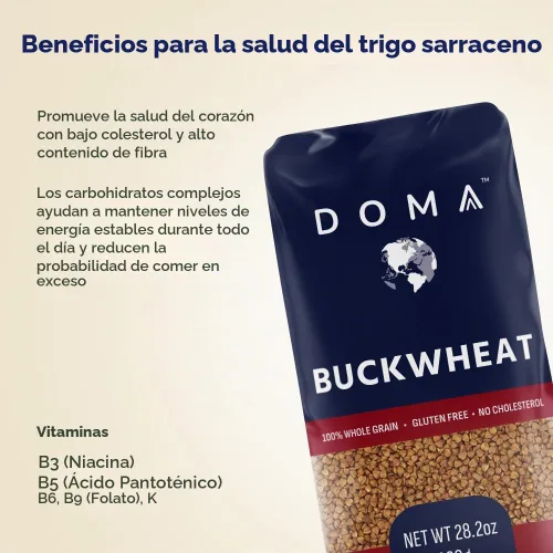 Vista 4 de DOMA Toasted Buckwheat Groats 10.5lb (6×1.76lb, 108 Servings) Gluten-Free, Premium Whole Grain for Porridge, Kasha, Side Dishes, Milling into Flour