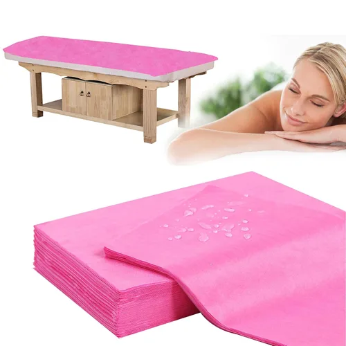 Vista 12 de Sábanas desechables para mesa de masaje, 50 piezas de 31 x 71 pulgadas, impermeables, tela suave no tejida, para mesa de masaje, cubierta de cama