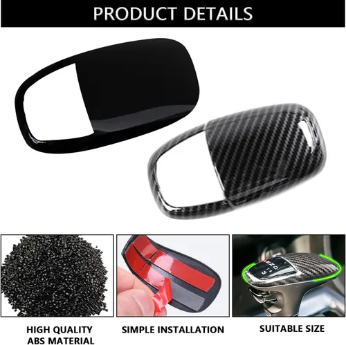 Vista 2 de Cubierta de la cabeza de la perilla de la palanca de cambios para Dodge Challenger Charger Accesorios 2015-2022 / Durango 2016-2023 ABS decoración