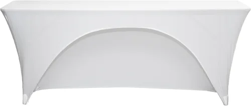 Vista 15 de YOUR CHAIR COVERS - Mantel elástico rectangular de elastano de 6 pies x 18 pulgadas, con espalda abierta para aula, color negro