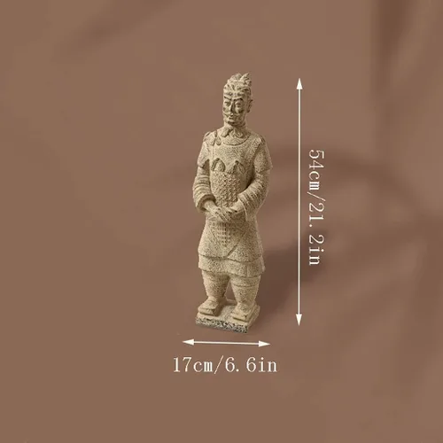 Vista 2 de SHUTING2020 Escultura de estatua china de feng shui nueva china guerreros de terracota decoraciones de escritorio decoraciones destacadas Sala