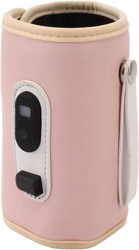 Vista 3 de HEEPDD Calentador de biberones portátil con 5 ajustes de temperatura, alimentado por USB, 3 minutos, calor rápido, tamaño compacto, para leche