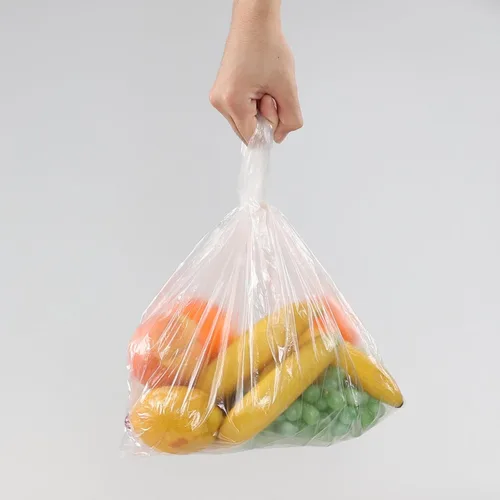 Vista 5 de Gainhope - 320 bolsas de compras de plástico transparente para camisetas, 14.17 x 21.65 pulgadas Llevar a cabo bolsas de plástico