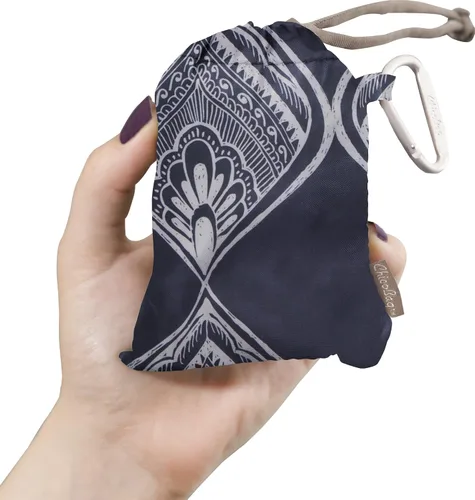 Vista 3 de ChicoBag Vita - Bolsa reutilizable con clip de mosquetón Bolsas de compras compactas reutilizables Respetuosas con el medio ambiente, Bandana