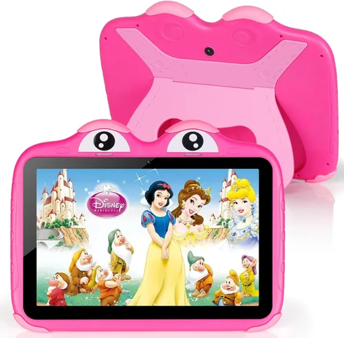 Vista 8 de Tablet para niños de 10.1 pulgadas, Tablet Android 11 de 64GB para niños con estuche, Google Play, YouTube, cámara dual, WiFi, Bluetooth, Azul