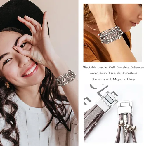 Vista 3 de Long tiantian Pulseras bohemias para mujer, hechas a mano, con cuentas de semillas, pulsera para hombre, joyería bohemia, regalos de verano