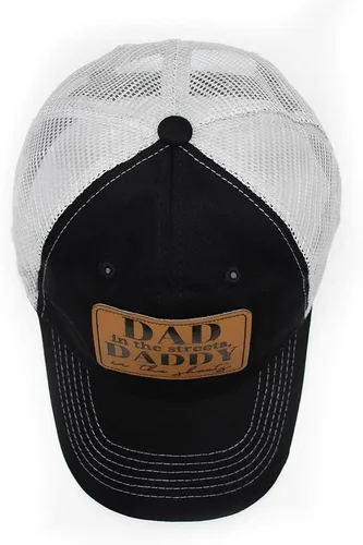Vista 4 de Dad in The Street Daddy in The Sheets Sombrero Funny Dad Leather Patch Sombreros Los Mejores Regalos para Hombres Gorra de béisbol al aire libre