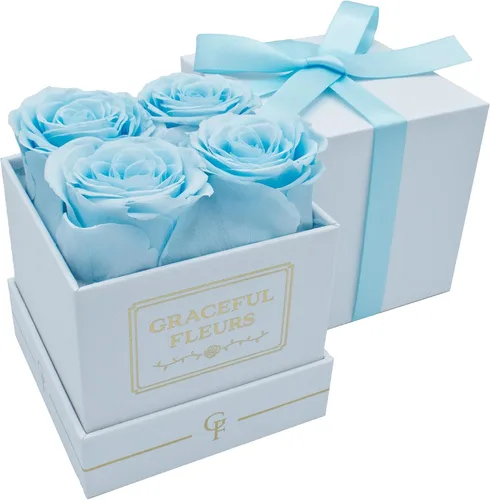 Vista 18 de Graceful Fleurs - Rosas reales de larga duración en una caja durante años, flores frescas preservadas para siempre para cumpleaños, Día de la Madre