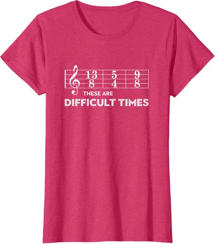 Vista 7 de Musician - Camiseta con texto en inglés "These are Difficult Times", talla S