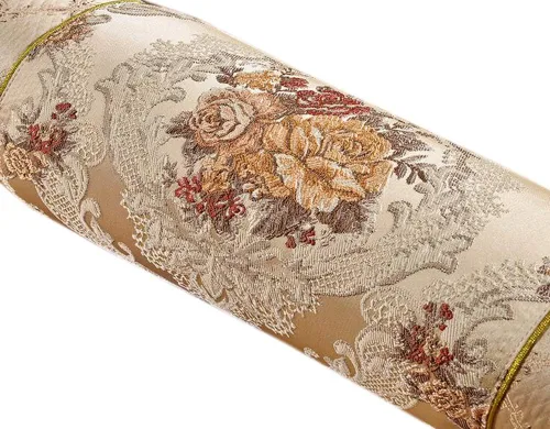 Vista 2 de Almohada redonda multifuncional de caramelo para sofá, almohada decorativa de lujo, almohada cilíndrica cervical, almohada de cuello largo para Beige