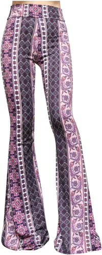 Vista 31 de ShopMyTrend - Pantalones de yoga largos con piernas anchas y acampanadas estilo palazzo, con cintura alta, para mujer