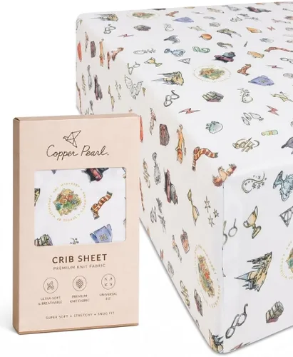 Vista 111 de Copper Pearl: Sábanas de punto prémium para cuna de bebé para niños y niñas, transpirables y suaves, sábanas ajustables para colchones estándar