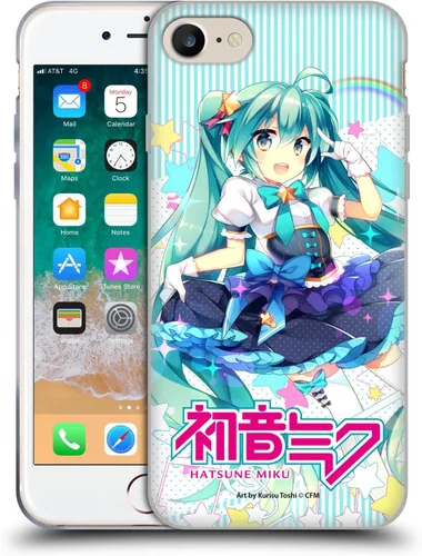 Vista 119 de Head Case Designs Licencia Oficial Hatsune Miku Gráficos Lindos Carcasa de Gel [Protección de Grado Militar] Compatible con Apple iPhone 7