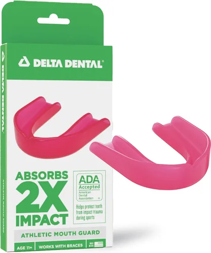 Vista 11 de Protector bucal deportivo Delta Dental - Aceptado por la ADA - 2 veces la absorción de impacto - Funciona con brackets - Aqua 2X impact absorption