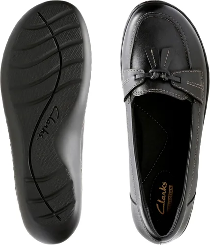 Vista 5 de Clarks Mocasines Ashland Bubble Slip On para mujer Negro