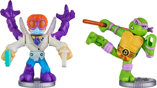 Vista 5 de Legends of Akedo Teenage Mutant Ninja Turtles. Mini guerreros de batalla contra paquete Donatello Vs Baxter Stockman M