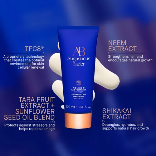 Vista 4 de Augustinus Bader The Leave-In Hair Treatment – Crema ligera de lujo para peinar y reparar – Fortalece, hidrata y protege del daño por calor