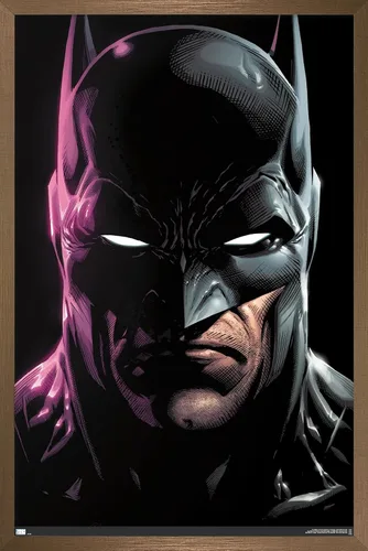 Vista 14 de Trends International DC Comics Batman - Póster de pared de retrato de 22.4 pulgadas de largo x 14.7 pulgadas, versión enmarcada en madera de granero