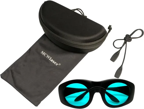 Vista 9 de MCWlaser Gafas de seguridad láser 680-1100nm OD7+; YAG, módulo láser infrarrojo y luz fría gafas láser de protección ocular para 755nm, 808nm