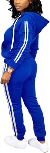 Vista 3 de TOPSRANI Conjunto de dos piezas para mujer conjunto de sudadera con capucha y pantalones deportivos a juego