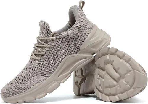 Vista 4 de Zapatos deportivos para hombre para correr, caminar, tenis ligeros, transpirables, informales, suela suave, cómodos, para el trabajo, gimnasio