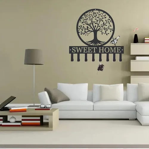 Vista 6 de Llavero personalizado para pared, ganchos para llaves del árbol de la vida, llavero para pared, soporte para llaves para llaves Wal, llavero