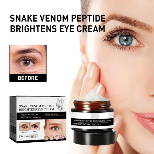Vista 2 de Snake Peptide Eye Cream,Crema antienvejecimiento para ojeras, hinchazón y arrugas, tratamiento hidratante para ojos con niacinamida y glicerina (1)