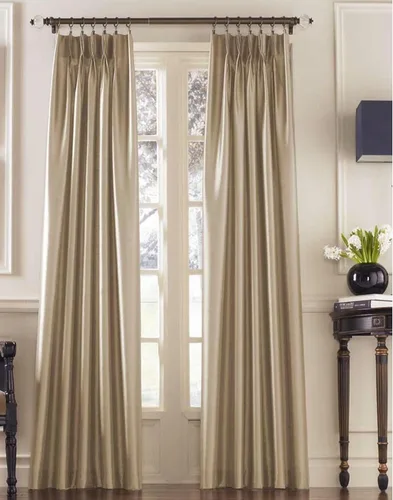 Vista 8 de Curtainworks Cortina Marquee de Seda Sintética con Pliegues Pinzados, 1 Panel, 30 por 84 pulgadas, Bronce