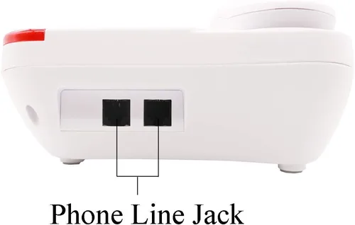 Vista 3 de K-P046W Teléfonos amplificados para personas mayores con botones extra grandes Teléfonos Teléfonos fijos con cable para ancianos con altavoz alto
