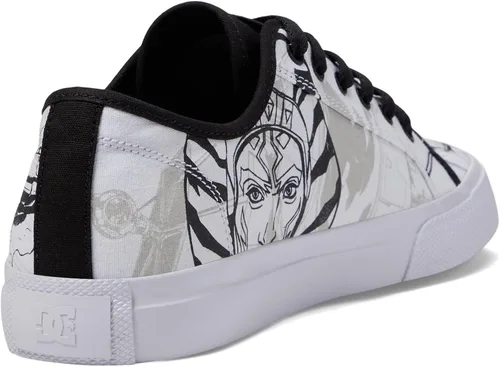 Vista 5 de DC X Star Wars The Mandalorian - Tenis de patinaje para hombre, BlancoNegro (Manual)