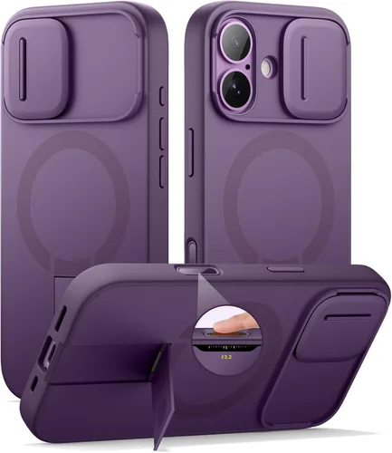 Vista 78 de SURITCH Funda para iPhone Air con cubierta de control de cámara, funda deslizante para cámara y soporte ajustable, compatible con MagSafe, a prueba