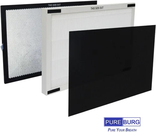 Vista 2 de PUREBURG Filtro de repuesto compatible con Lasko HF25630 Pure Platinum HEPA Purificador de Aire Piezas YY25630, H13 True HEPA & Tio2, carbón