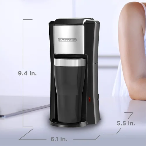 Vista 7 de BLACK+DECKER CM618C Cafetera de una sola porción, color negro